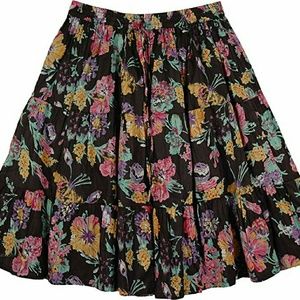 Midi black gypsy skirt